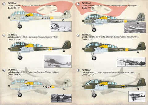 Print Scale 72-207 1/72 Focke Wulf FW 189 A Recon
