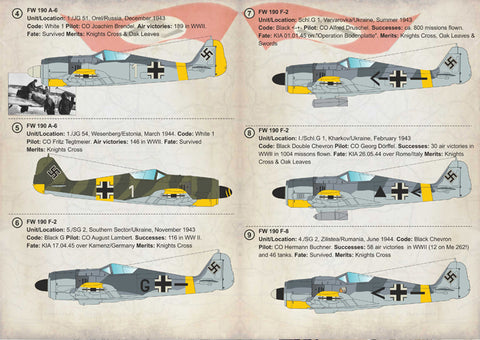 Print Scale 72-230 1/72 FW 190 A-3 A-4 A-5 A-6 F Recon 72-230 Scale 1/72