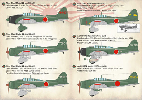 Print Scale 72-232 1/72 Aichi D3A Type 99