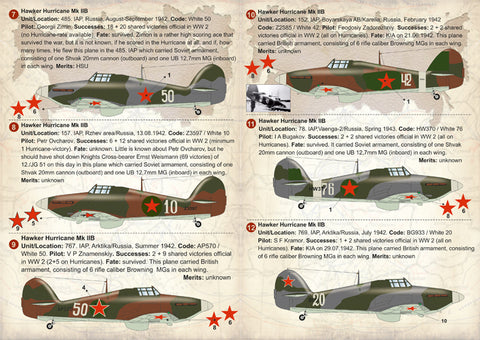 Print Scale 72-242 1/72 Soviet Hawker Hirricane Aces of WW2