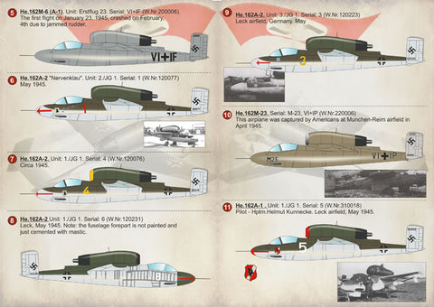 Print Scale 72-247 1/72 Heinkel He 162 “Salamander” 72-247 Scale 1/72