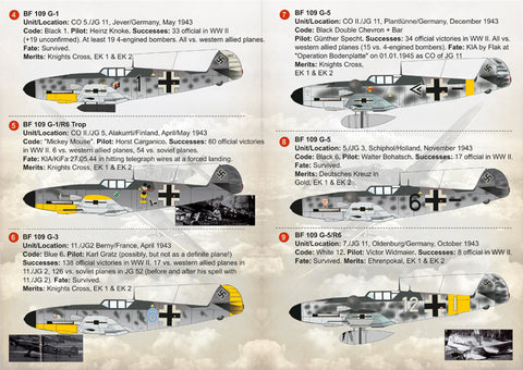 Print Scale 72-249 1/72 Bf 109 G High Altitude Aces 72-249 Scale 1/72