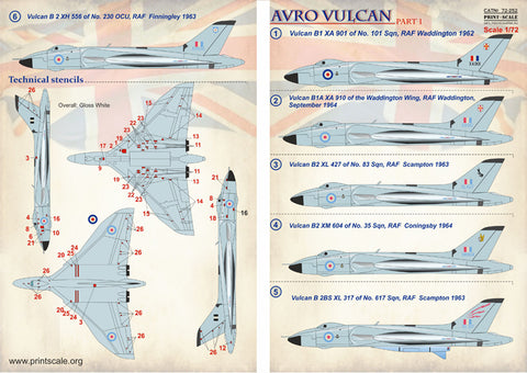 Print Scale 72-252 1/72 Avro Vulcan Part 1