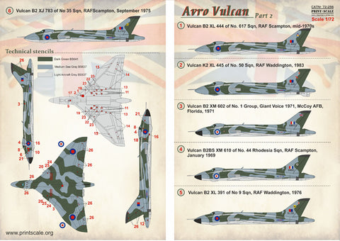 Print Scale 72-256 1/72 Avro Vulcan Part 2