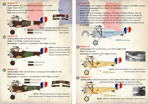 Print Scale 72-257 1/72 French Nieuport 10,11,16 Aces of WW1