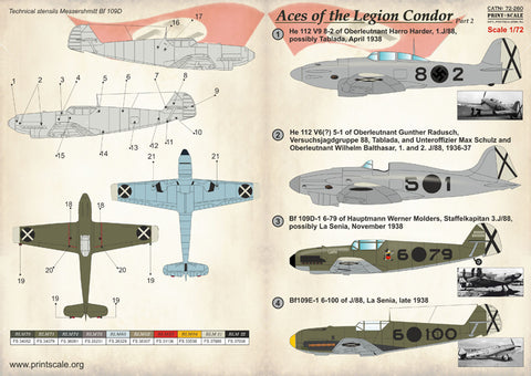 Print Scale 72-260 1/72 Aces of Legion Condor Part 2
