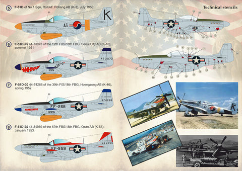 Print Scale 72-261 1/72 F-51 Mustang Units of the Korean War Part 1 72-261 Scale 1/72