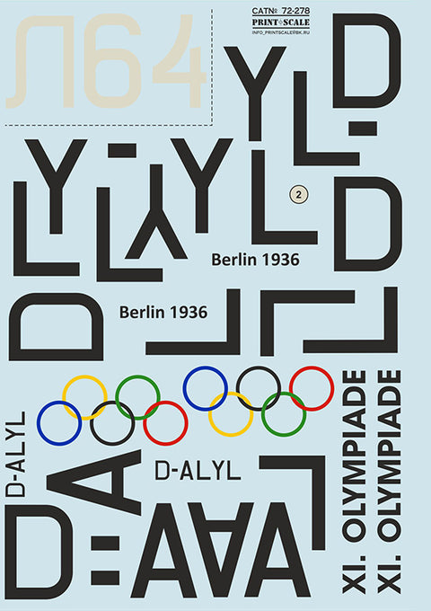 Print Scale 72-278 1/72 Junkers Ju-52 civic version Part 2  In the complete set 2 sheets
