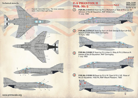Print Scale 72-285 1/72 F-4 Phantom FGR.Mk 2 Part 2