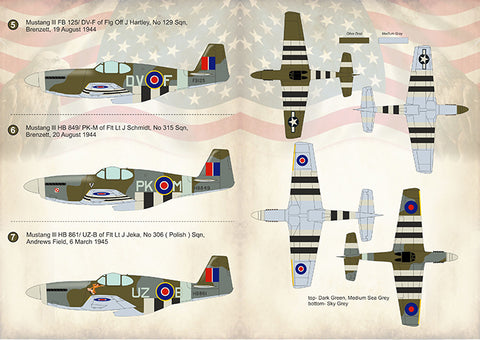 Print Scale 72-286 1/72 V-1 Flying Bomb Aces - P-51 Mustang