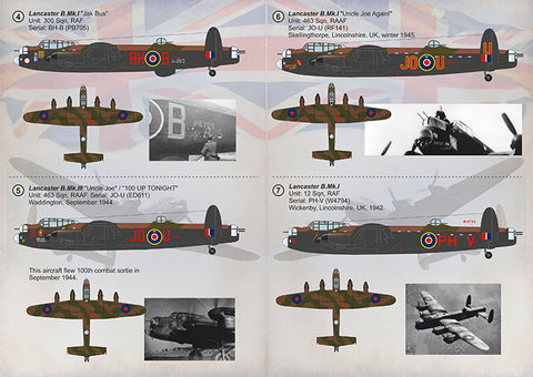 Print Scale 72-296 1/72 Avro 683 "Lankaster"  In the complete set 1,5 sheets