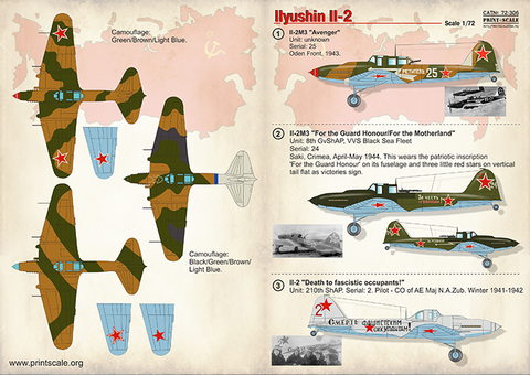 Print Scale 72-306 1/72 Ilyushin Il-2