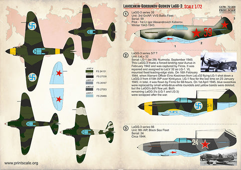 Print Scale 72-309 1/72 LaGG-3