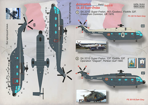 Print Scale 72-314 1/72 Aerospatiale SA.321 Super Frelon Part 2