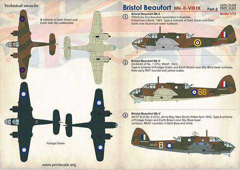 Print Scale 72-328 1/72 Bristol Beaufort Part 2