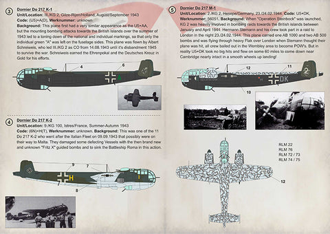 Print Scale 72-329 1/72 Dornier Do-217 K&M In the complete set 1,5 sheets