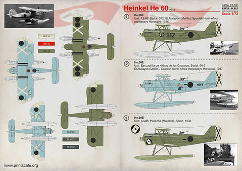 Print Scale 72-331 1/72 Heinkel He 60 Part 2