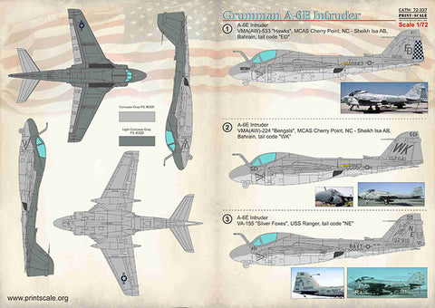 Print Scale 72-337 1/72 Grumman A-6 Intruder