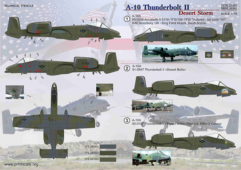 Print Scale 72-347 1/72 A-10 Thunderbolt ll Desert Storm  Part 3