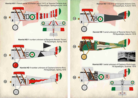 Print Scale 72-360 1/72 Italian Aces of WW I. Part 3. SPAD.