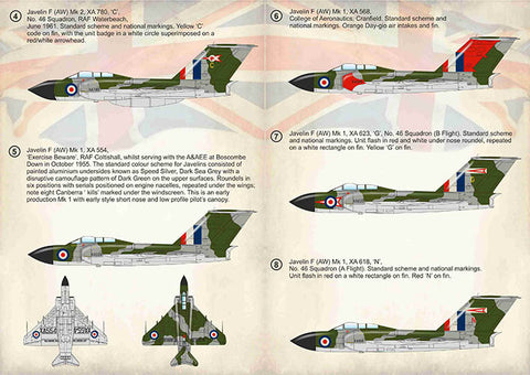 Print Scale 72-370 1/72 Gloster Javelin Mk-1 Mk-2 Part 1 In the complete set 2 sheets