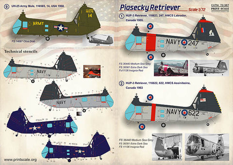 Print Scale 72-387 1/72 Piasecky Retriever The complete set 1,5 leaf