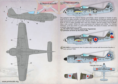 Print Scale 72-396 1/72 FW-190 in Foreign Service  Part 2