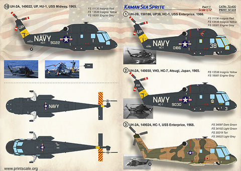 Print Scale 72-400 1/72 Kaman Sea Sprite.  Part 1