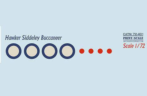 Print Scale 72-401 1/72 Hawker Siddeley Buccaneer Part 1 The complete set 1,5 leaf
