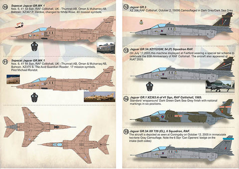 Print Scale 72-405 1/72 SEPECAT Jaguar GR.1 / GR.3 RAF Gulf War 72-405 Scale 1/72