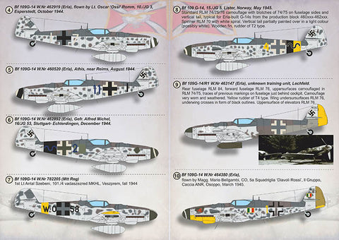 Print Scale 72-406 1/72 Messerschmitt Bf 109 G-14 Late 72-406 Scale 1/72