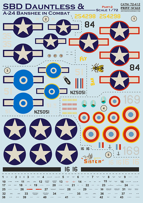 Print Scale 72-412 1/72 SBD Dauntless & A-24 Banshee in combat Part 2