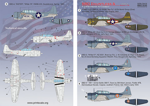 Print Scale 72-412 1/72 SBD Dauntless & A-24 Banshee in combat Part 2