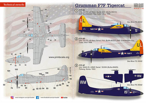 Print Scale 72-420 1/72 Grumman F7F Tigercat