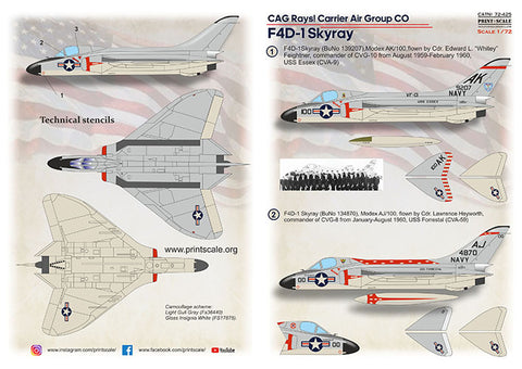 Print Scale 72-425 1/72 F4D-1 Skyray