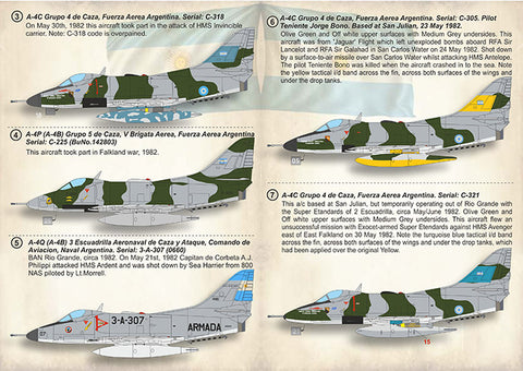 Print Scale 72-440 1/72 Skyhawk in Falkland War Part 2 The complete set 1,5 leaf
