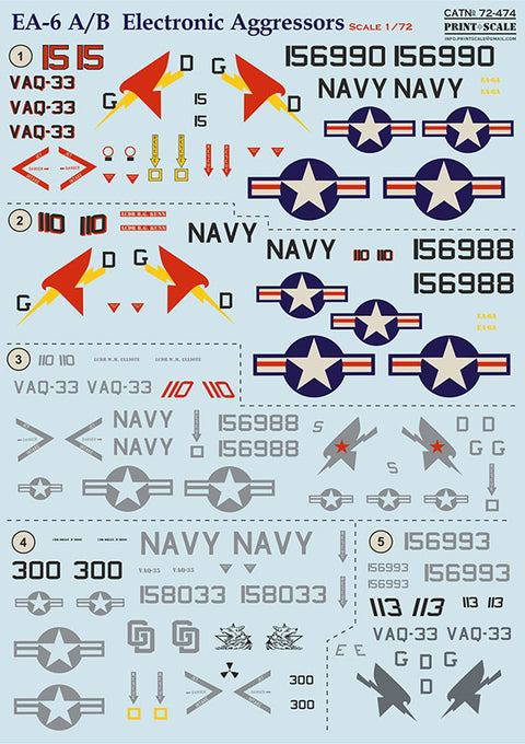 Print Scale 72-474 1/72 EA-6A Intruder Electronic Aggressor