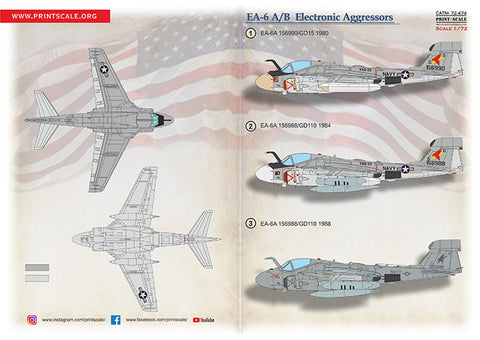 Print Scale 72-474 1/72 EA-6A Intruder Electronic Aggressor