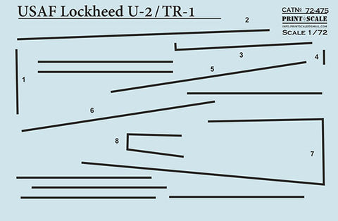 Print Scale 72-475 1/72 Lockheed U-2 / TR-1