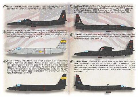 Print Scale 72-475 1/72 Lockheed U-2 / TR-1