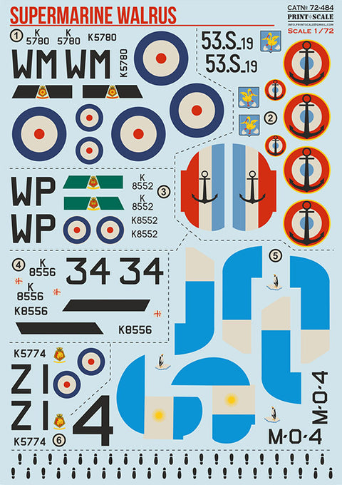 Print Scale 72-484 1/72 Supermarine Walrus