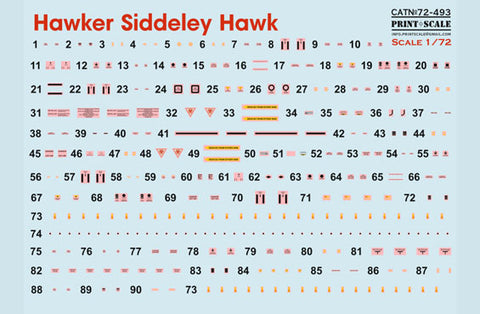 Print Scale 72-493 1/72 Hawker Siddeley Hawk 72-493 Scale 1/72