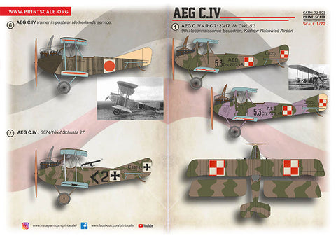 Print Scale 72-503 1/72 AEG C.IV 72-503 Scale 1/72