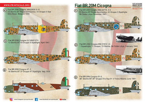 Print Scale 72-506 1/72 BR.20M Cicogna 72-506 Scale 1/72