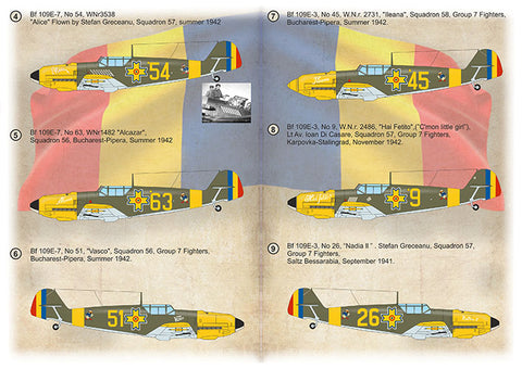 Print Scale 72-508 1/72 Bf 109 Roumains Part 2 72-508 Scale 1/72
