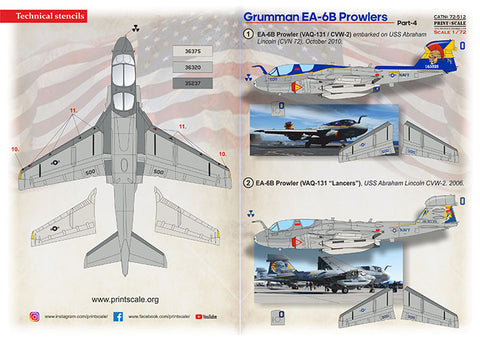 Print Scale 72-512 1/72 EA-6B Prowler Part 4 72-512 Scale 1/72