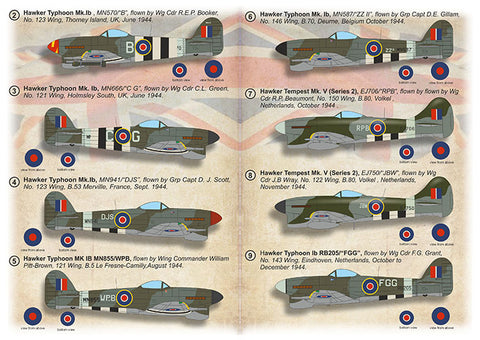 Print Scale 72-518 1/72 Wing Commander Typhoons and Tempests of the 2nd TAF 72-518 1/72