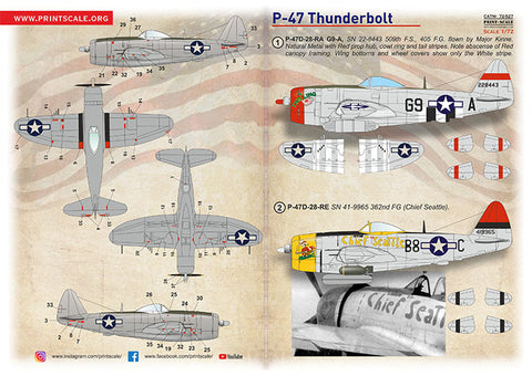 Print Scale 72-527 1/72 P-47 Thunderbolt 72-527 Scale 1/72