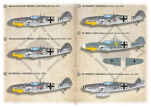 Print Scale 72-534 1/72 Bf 109G-6 Jagdgeschwader JG.53 72-534 Scale 1/72