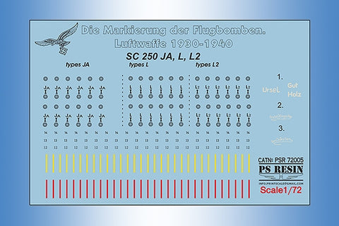 Print Scale PSR72005 1/72 Bomb Trolley With Lift Luftwaffe SC 250 PSR 72005 1/72